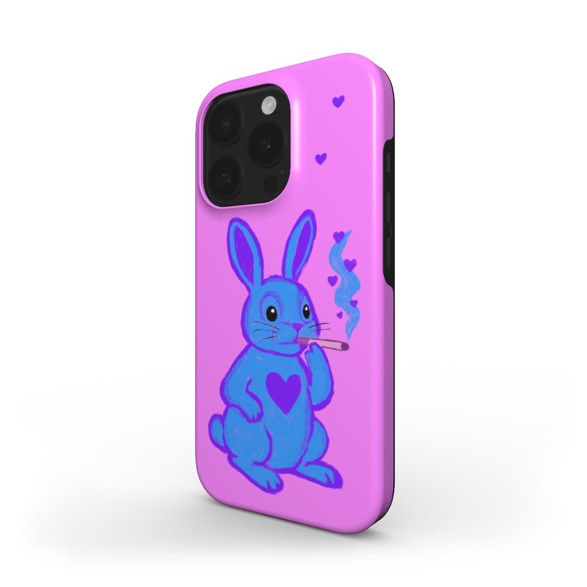 blue rabbit with a bad habit