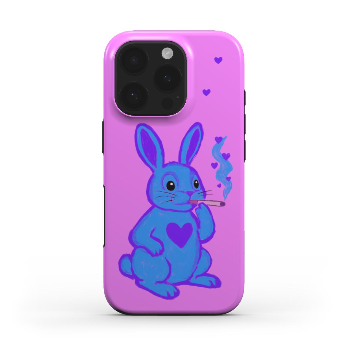 blue rabbit with a bad habit